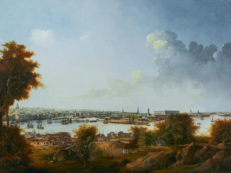 1756-Louis Belanger - Veduta di Stoccolma da Djurgården